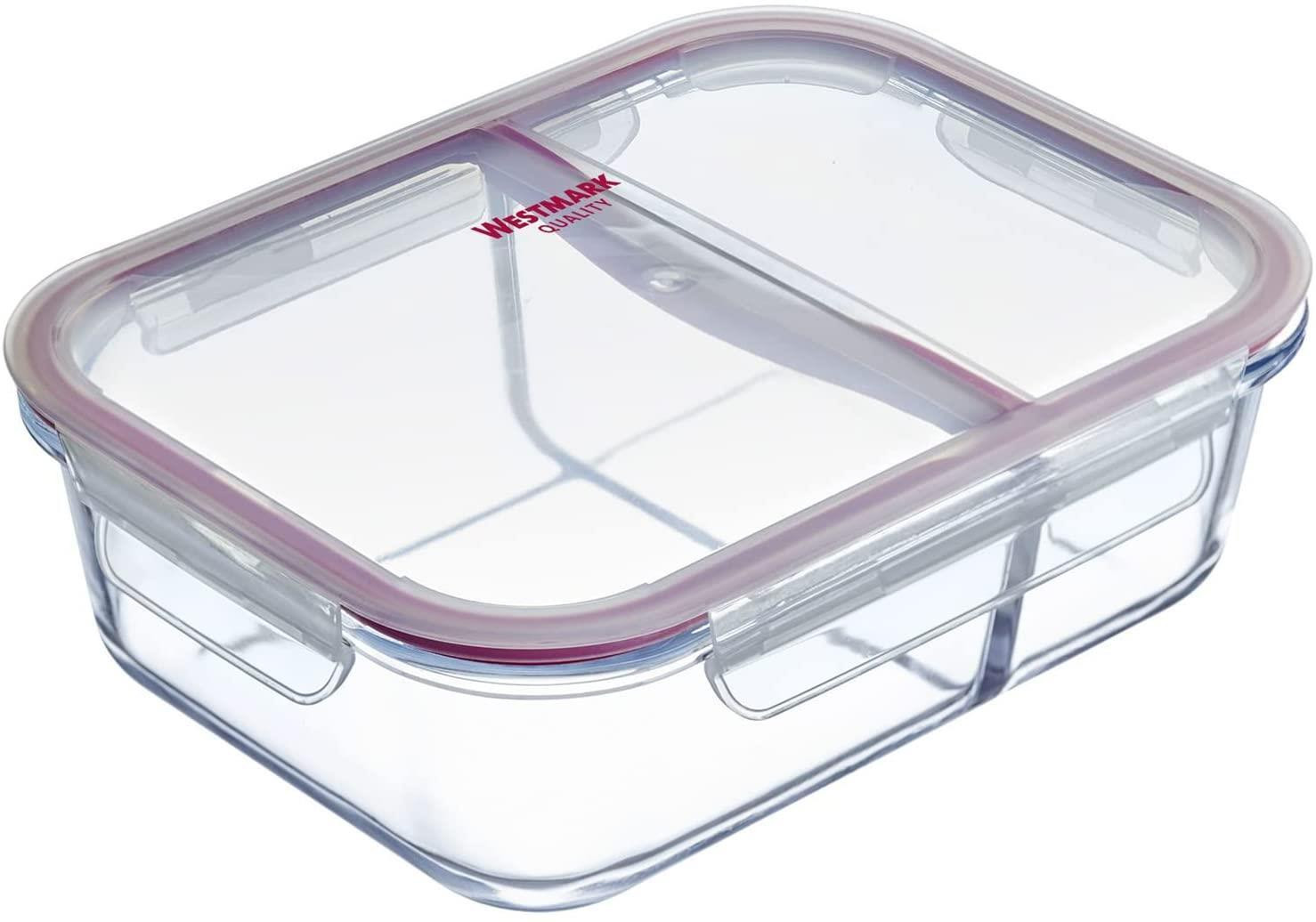 Westmark glazen voorraadbus met 2 compartimenten, 570 ml