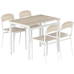 ESSTISCHSET Tischgruppe 5-teilig Essgruppe Esszimmergarniturset Sitzgruppe