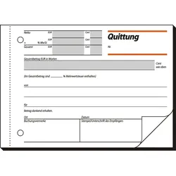 Sigel Formularbuch Quittung A6 VE=2x50 Blatt