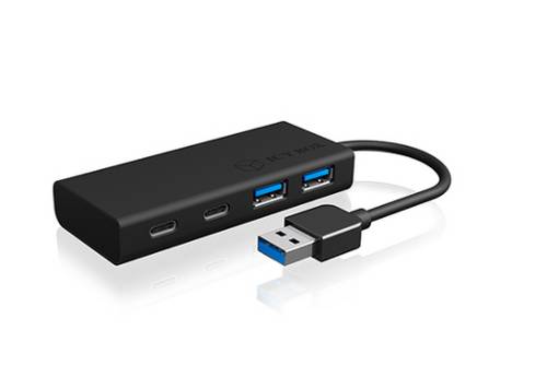 ICY BOX IB-HUB1426-U3 USB-Hub 4 Port USB-A USB 3.0 5 GBit/s Schwarz IB-HUB1426-U3