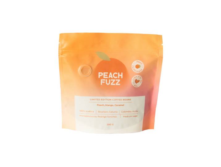 Limited Edition Kaffeebohnen Peach Fuzz (Pfirsich-Kofermentation), 200 g