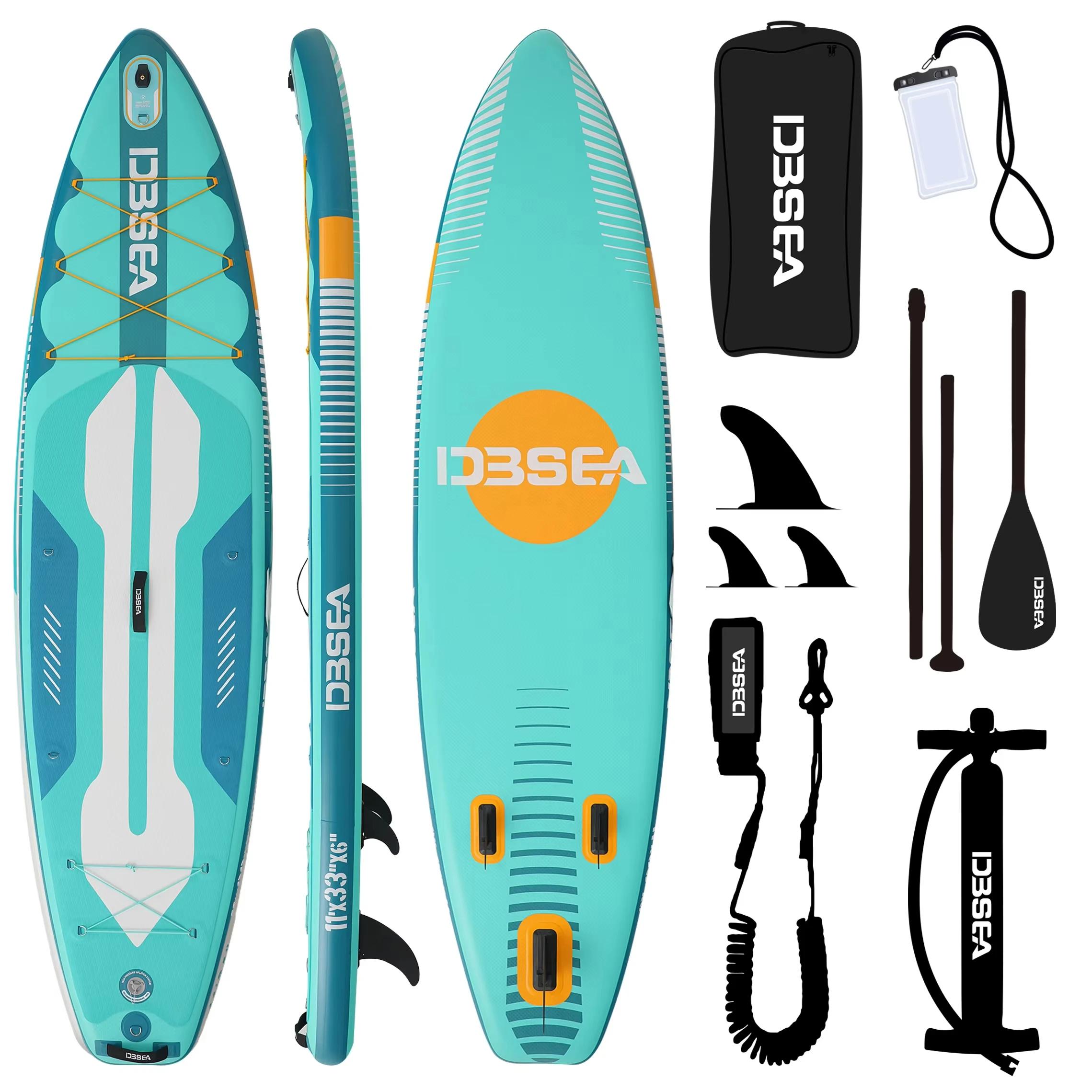 Aufblasbares SUP-Set - Stand Up Paddleboard - 343 cm - Verstellbares Paddel - Pumpe - Rucksack - Leash & Finnen - Farbe 5021748