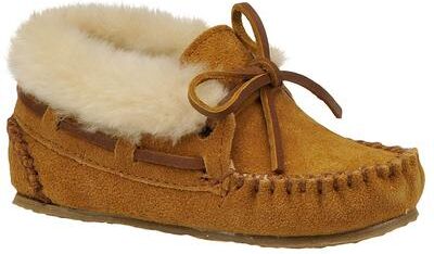 Minnetonka Girls' Charley Bootie - 7 Toddler Brown Slipper Medium