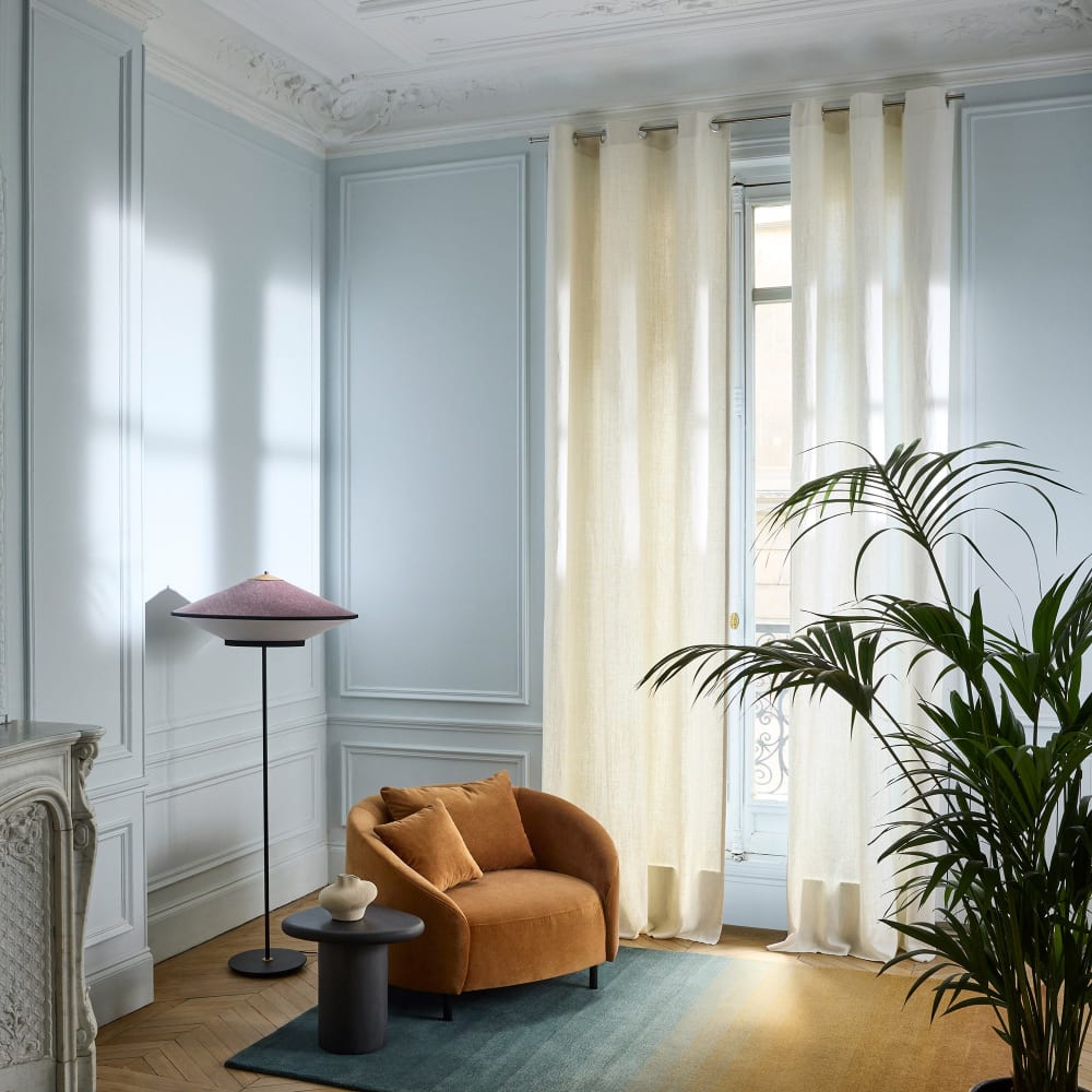 Madura Rideau en lin blanc 145x275 cm Blanc 145x275cm