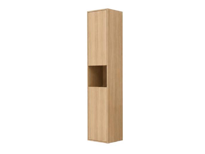 Mid.you Hochschrank Tito, Eichefarben, Kunststoff, 2 Fächer, 42x197x33 cm, stehend, Badezimmer, Badmöbel, Hochschränke