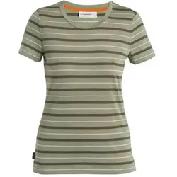 ICEBREAKER Damen T-Shirts/Tanks ku.Arm Da Wave SS Tee Stripe, Größe XS in Grün Grün