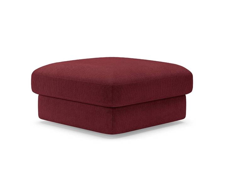 Polsterhocker Small Rot/Weinrot Webstoff Palila Modern