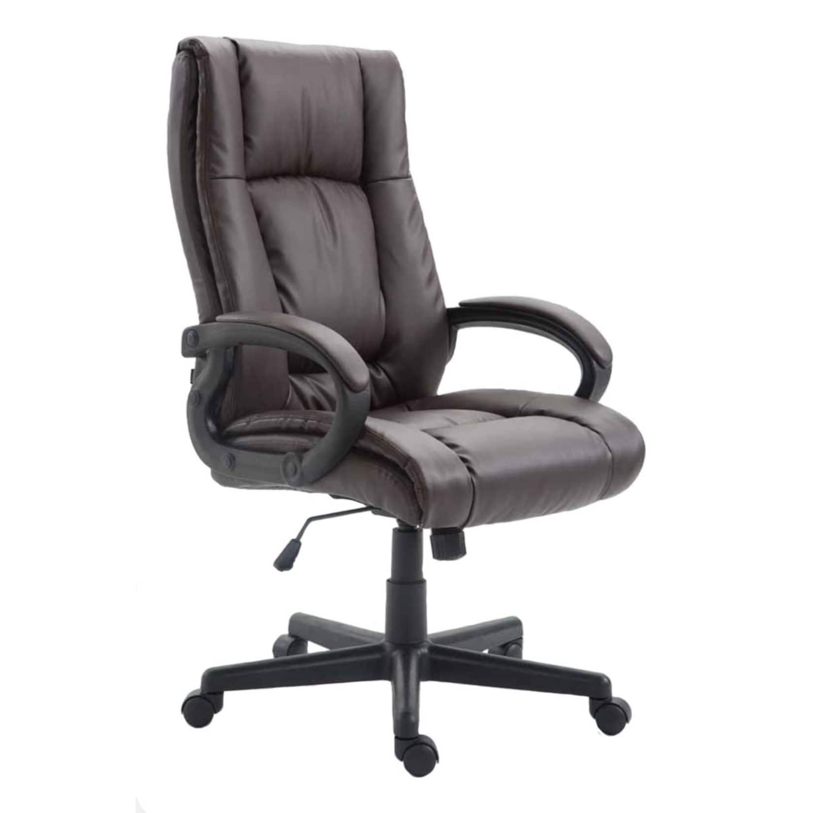 CLP Bürostuhl ergonomisch mit Rollen und Höhenverstellung, Chefsessel höhenverstellbar und Wippfunktion, rückenschonend, Drehstuhl Sparta
