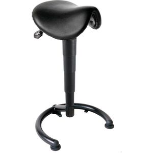 meychair Stehhilfe Futura Komplex, AF4-H-KL, Sattelsitz, Kunstleder, schwarz, Sitzhöhe 66-91 cm