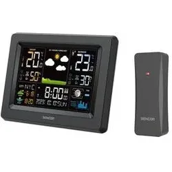 Sencor SWS 4500 Wetterstation schwarz / Farb-LCD / Funksensor, Wetterstation, Schwarz