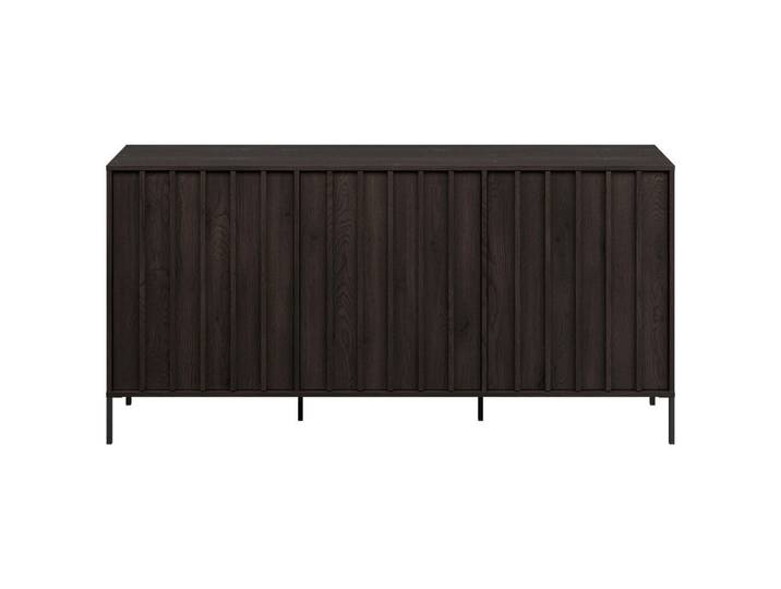 Mid.you Sideboard Granada, Walnuss, Metall, Wenge, 3 Fächer, 180x88.2x40 cm, Holzmöbel, Kleinmöbel Holz, Holzkommoden, Sideboards Holz