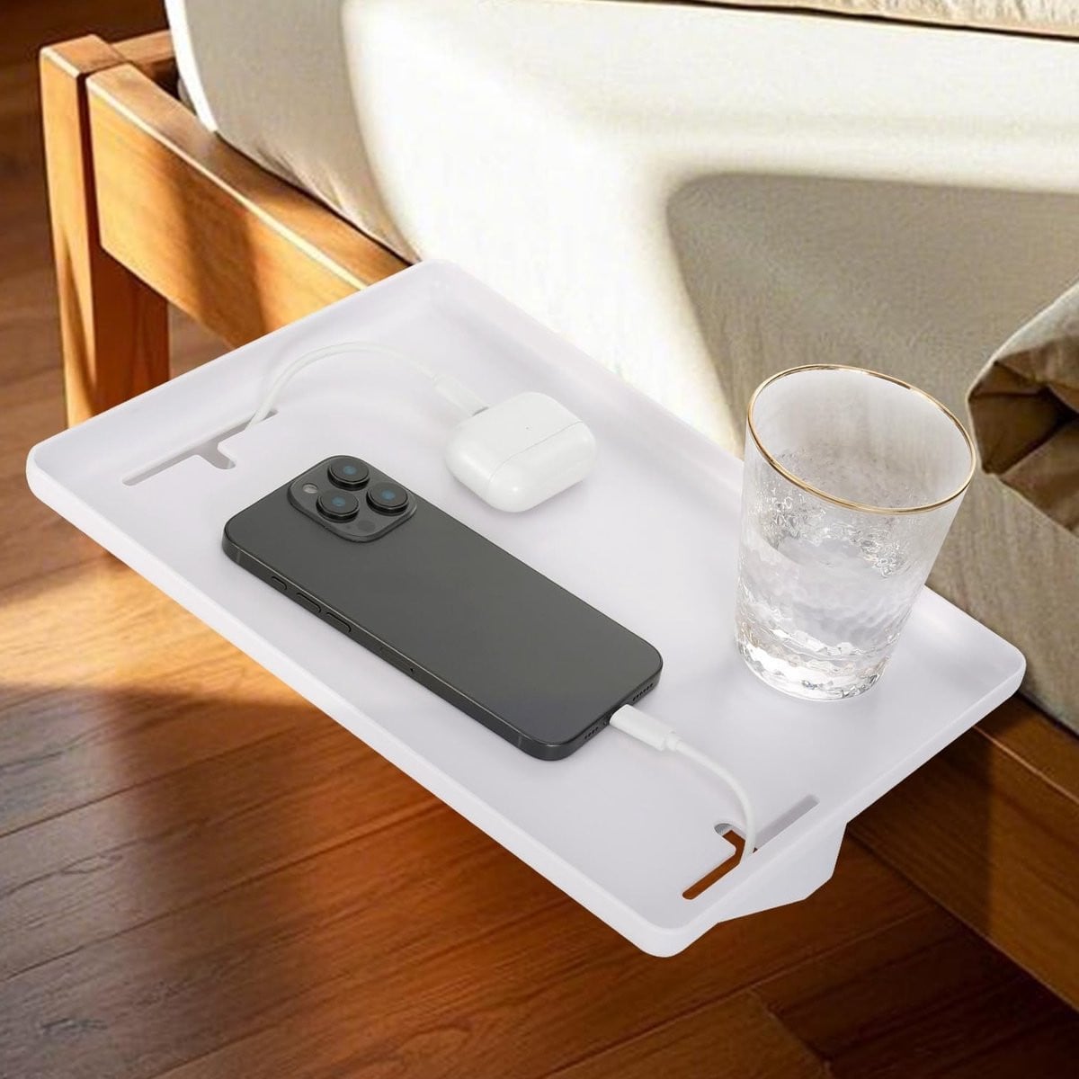 Multifunctionele afneembare bedtafel voor stapelbedden en kinderkamers met klembevestiging