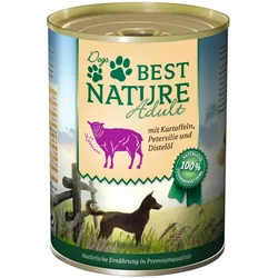 Best Nature Adult, Nassfutter für Hunde, 400g - Lamm mit Kartoffeln, Petersilie und Distelöl