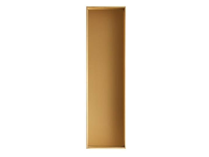 Regal für Duschwandnische Duschwandnische aus gebürstetem Edelstahl Goldgrau + mehrere Größen + Duschaufbewahrung: Organisiert(Gold,43.3x12.0x4.0inC)