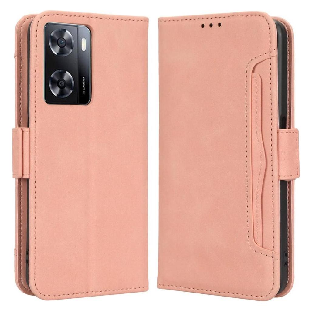 Cover-Discount OPPO A57s - Etui mit vielen Kartenfächer rosa (Oppo A57s) (660108602E)