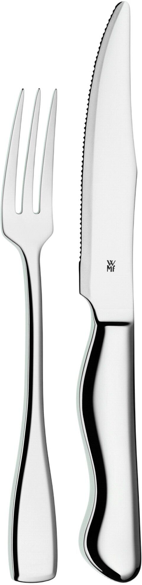 (12 stuks) WMF SOLID - Steakmes - 255mm zilver