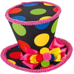 Mini-Zylinder "Harlekin", schwarz/bunt