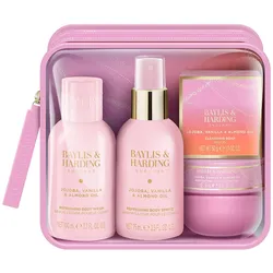 Baylis & Harding, Beauty Geschenkset, Jojoba-, Vanille- und Mandelöl Geschenkset 4-tlg (Körperpflegeset)