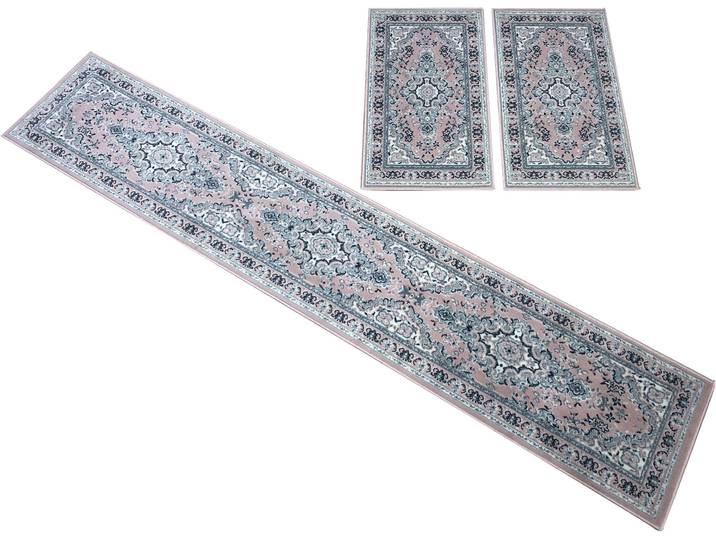 Bettumrandung GOODPRODUCT Oriental, Made in Belgium Gr. 14, rosa, H:7mm, Obermaterial: 100% Polypropylen, Bettumrandungen, Bettumrandung, Läufer-Set, Kurzflor, Orient-Optik, mit Bordüre, pflegeleicht, elegant