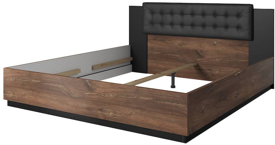 Brayden Studio Sigma Bed Frame Oak 90cm H X 186cm W X 205cm L