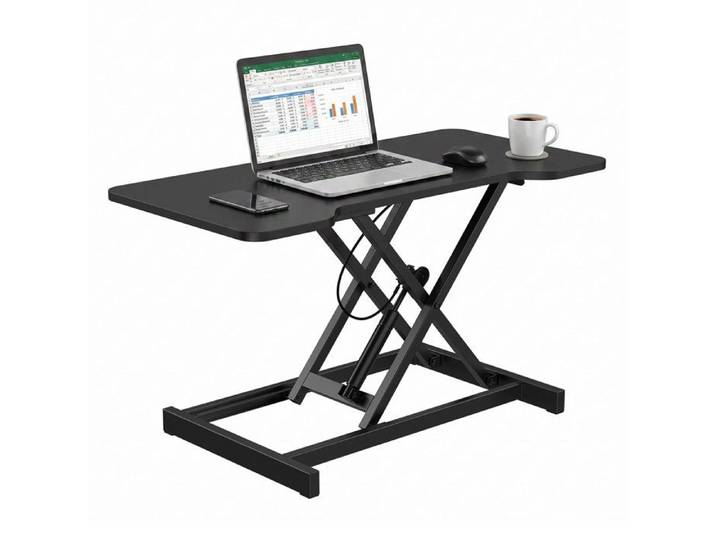 Rehausseur de Bureau Assis-Debout Ergonomique Station de Travail Réglable en Hauteur pour Ordinateur Portable 80*40*50cm