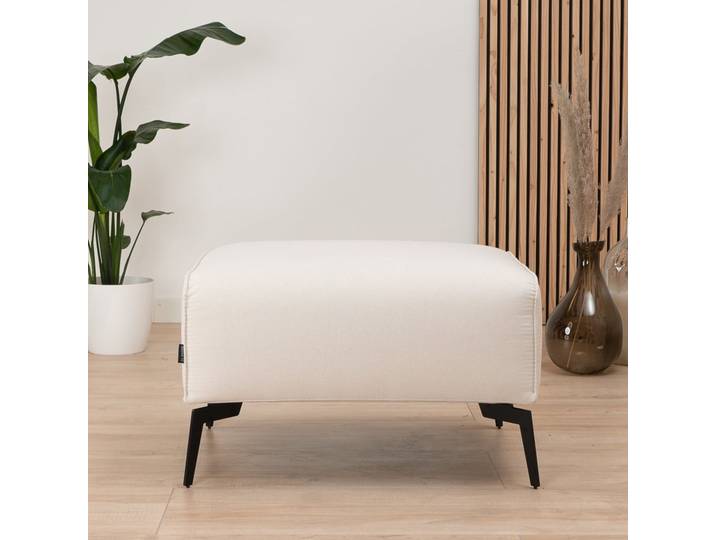 Bronx71 Stoff Hocker Vegas rechteckig off white
