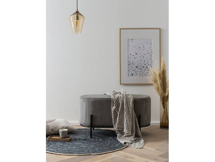 Repose-pieds capitonné Bumyra - Type A 80 x 42 x 40cm Gris/Gris Tissu mélangé