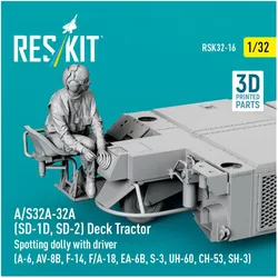 ResKit A/S32A-32A (SD-1D, SD-2) Deck Tractor Spotting dolly with driver (A-6, AV-8B, F-14, F/A-18, EA-6B, S