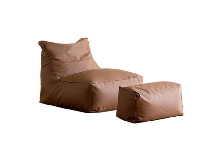 Xumh2024-3 Sitzsack Sitzsack-Stuhl mit osmanischem, kleinem Bodensofa for Leseecke, Gaming-Lounge(Bruin)