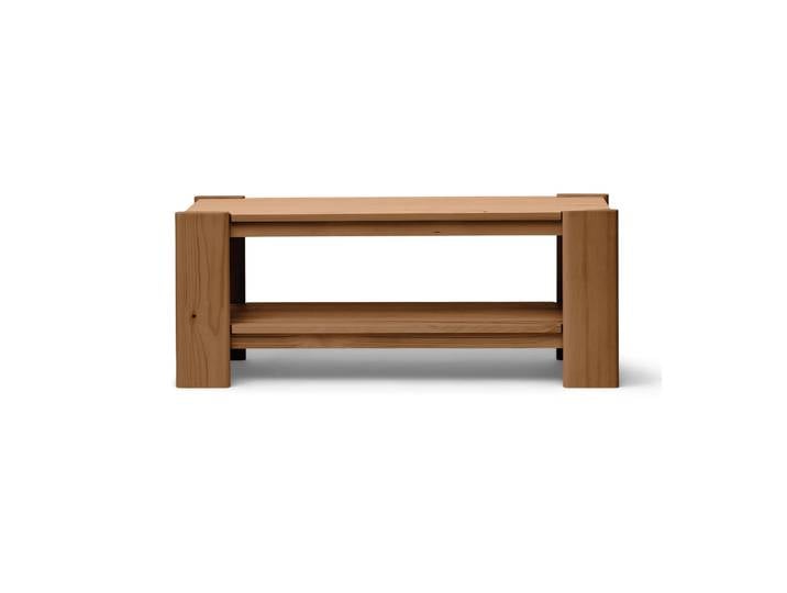 Form & Refine Beam Bank Deep brown pine, 112x45x33 cm