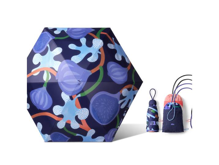 Beneunder BM527 Parapluie de soleil à 5 plis avec revêtement noir, Myrtille