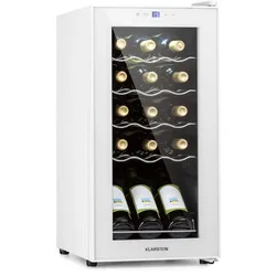 Shiraz 15 Slim Uno Weinkühlschrank 44l Touch-Bedienfeld 5-18°C Weiß 15 Flaschen 1 Kühlzone