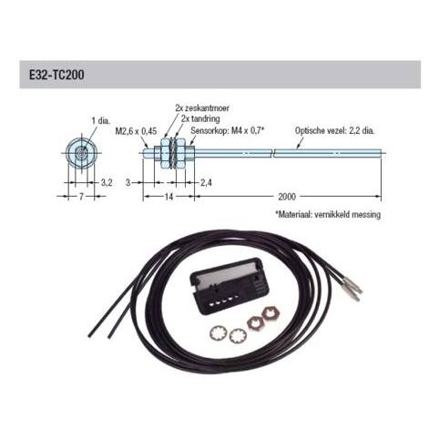 Omron Industrial Automation Optischer Näherungsschalter (E32TC200)