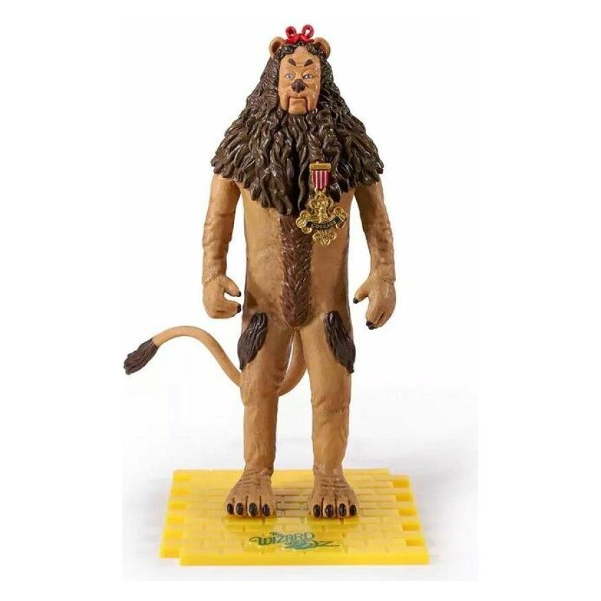 Noble Collection Le Magicien d'Oz figurine flexible Bendyfigs Cowardly Lion (with his Badge of Courage) 19 cm (0849421007409-0849421007409)