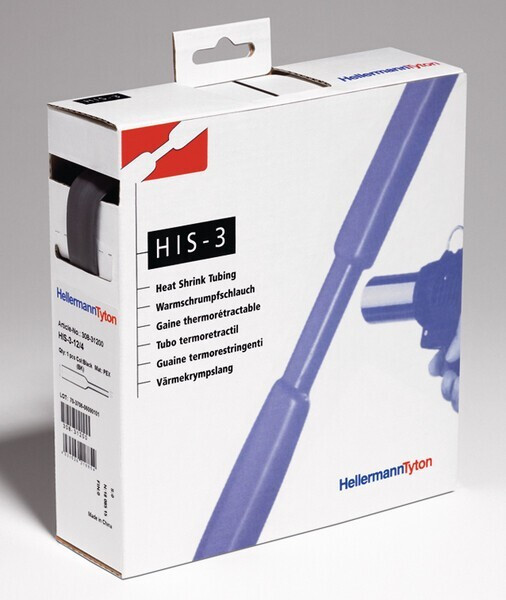 HellermannTyton HIS-3-24/8-PO-X-BK Krimpfolie 3 meter verhouding 3:1 zwart