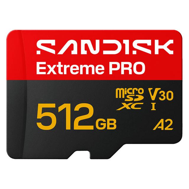 Sandisk Extreme Pro (512 GB, microSDHC, microSDXC, U3, UHS-I) (SDSQXCJ-512G-GS6MA)