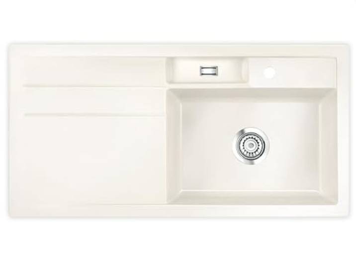 Systemceram Bela 100 Magnolie Keramikspüle Handbetätigung