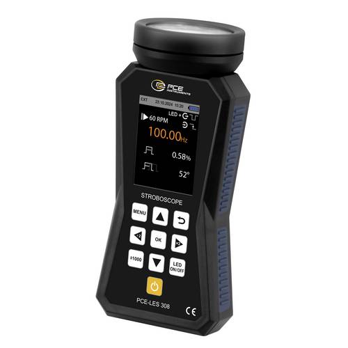 PCE Instruments Stroboskop PCE-LES 308 |lichtstarke 8 High Power LEDs |bis 300000 FPM |externer Triggereingang & Ausgang