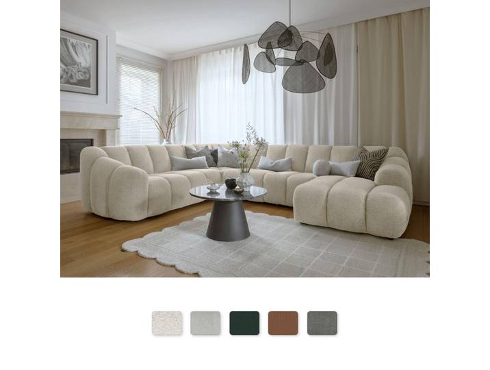 MIUFORM Shell Ensemble de salon U-FORM LINKS - 330 x 265 cm - Beige - Canapé Canapé modulable