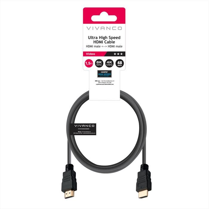 SBS Ultra Hdmi Cavo With Ethernet,-nero