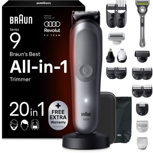 Braun Aparador Multigroom  S9 AIO9540 20 em 1 - Prateado