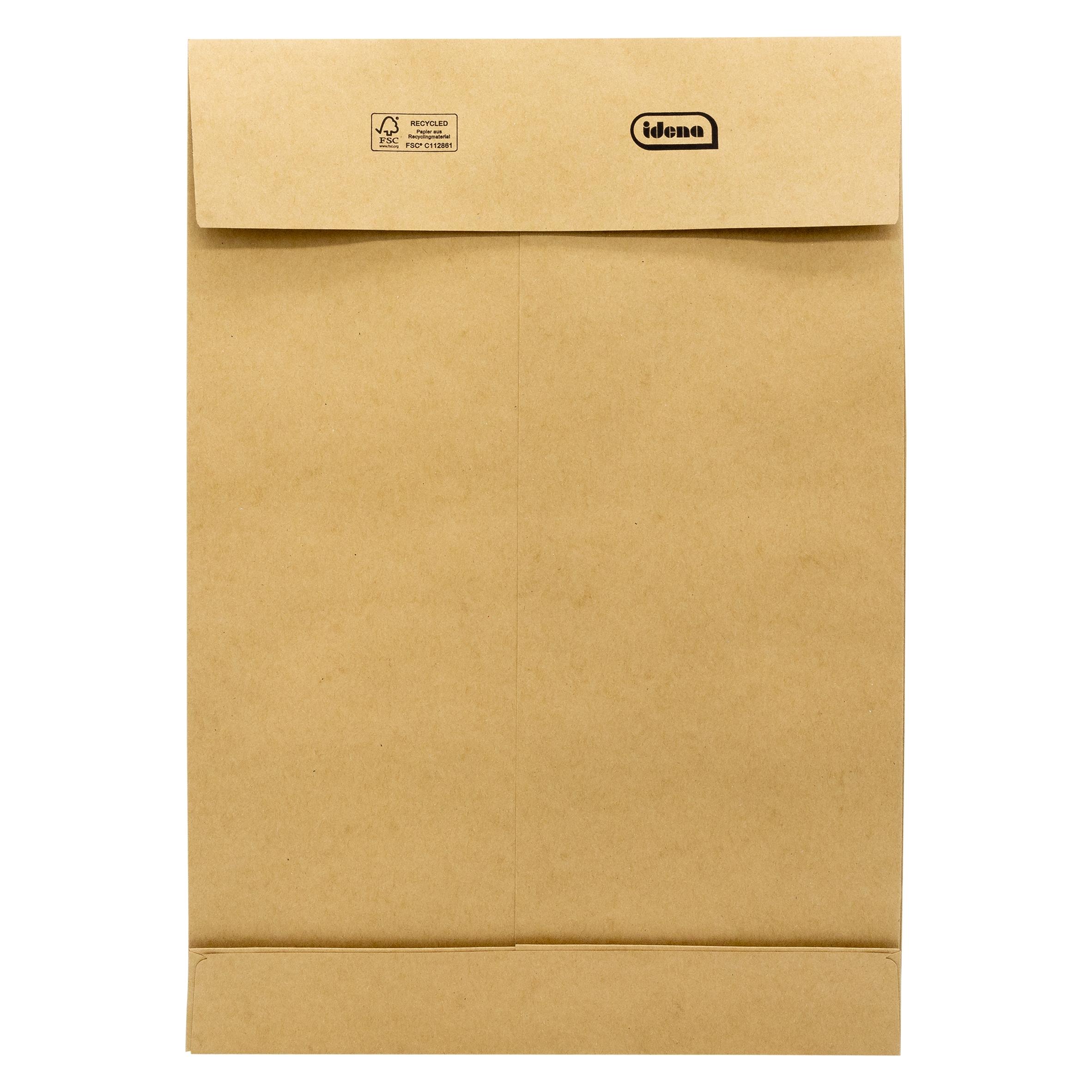 Idena Faltentasche B4 o.F 4cm Boden hk 10er FSC-Rec (10 Stk.) (42109546)