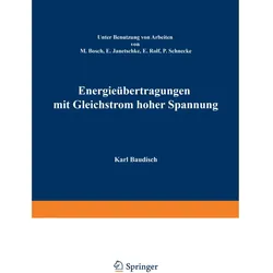 Energieübertragung mit Gleichstrom hoher Spannung, Fachbücher von Karl Baudisch