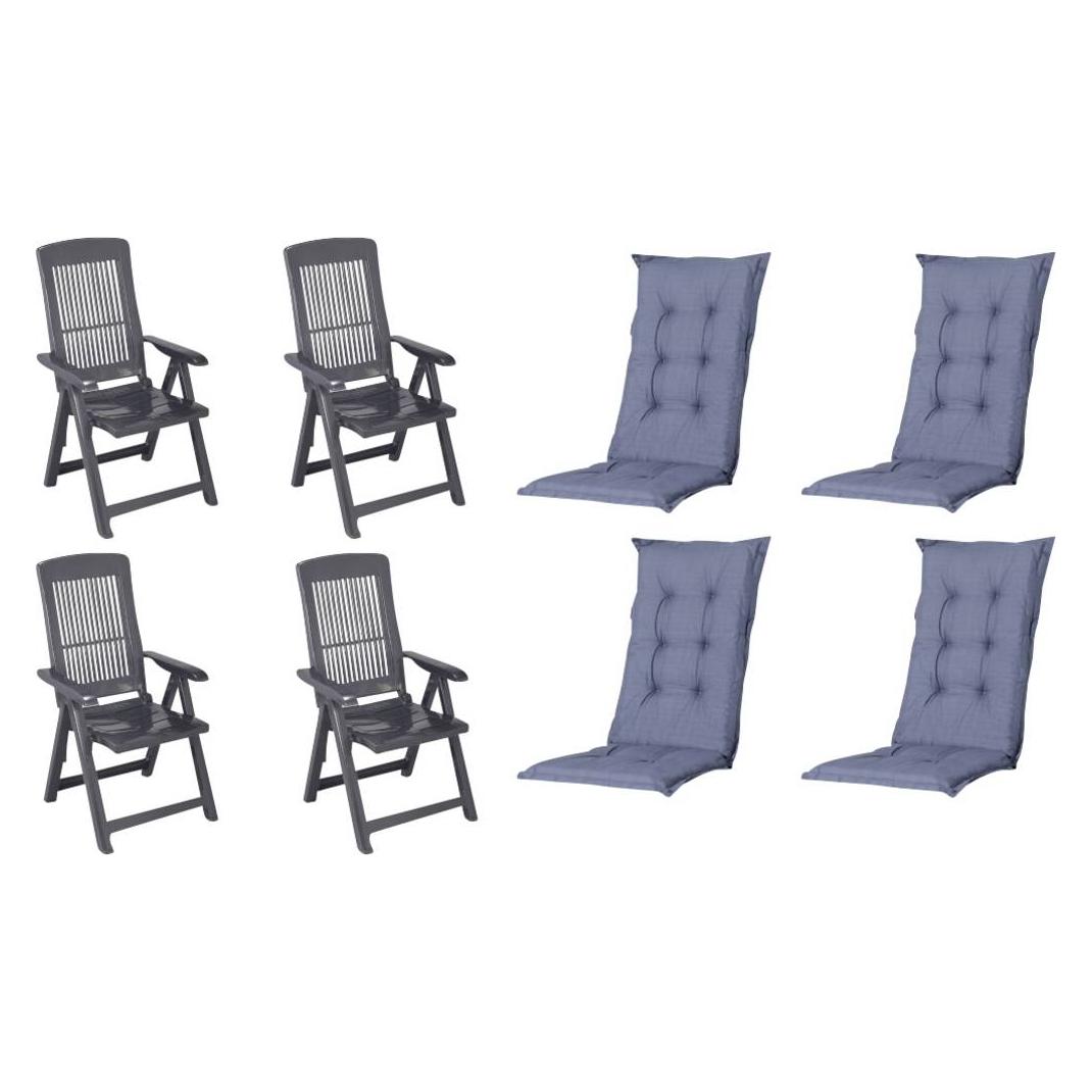 ProGarden Tampa+Auflagen SET an/ko X64443 Gartenmöbel-Set (X64443)