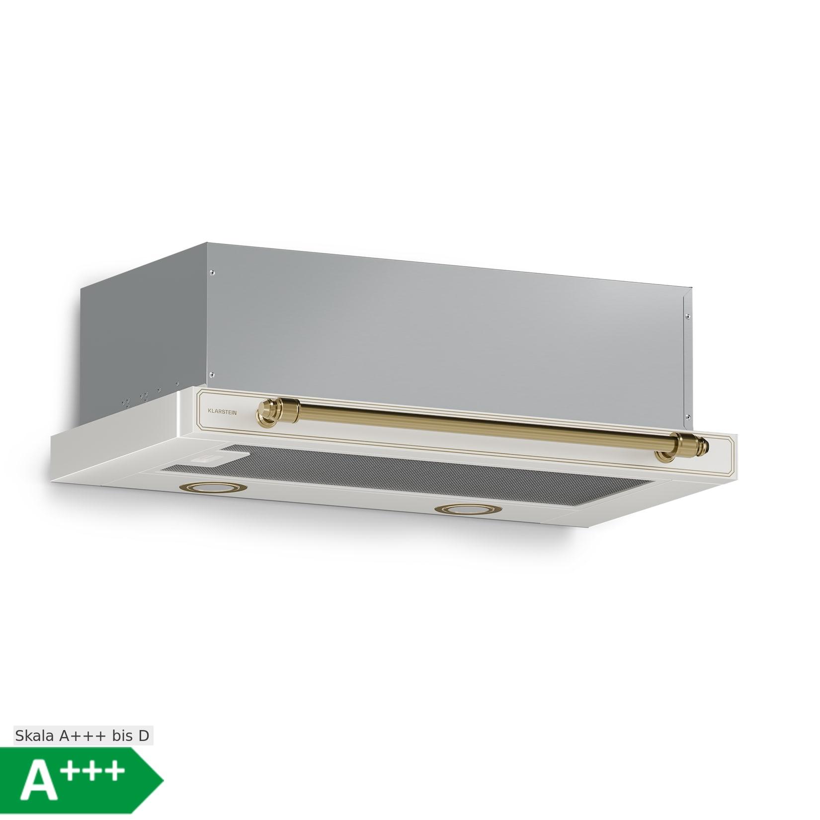 Victoria Ausfahrbare Dunstabzugshaube Elegant, Retro-inspiriert, Zeitlos EEC A++ 375 m³/h 60 cm Creme