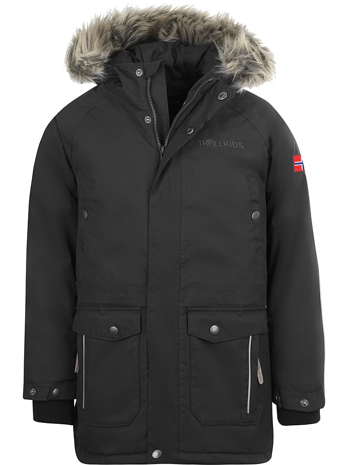 Trollkids Parka "Nordkapp" in Schwarz - 122
