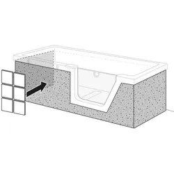 Duscholux Fliesenträger Front + 2 Seiten für Step-In.. - Zubehör