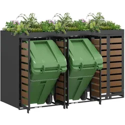 vidaXL, Gartenhaus + Gartenschrank, Oltonus (HDPE-Tür mit Pflanzkasten)