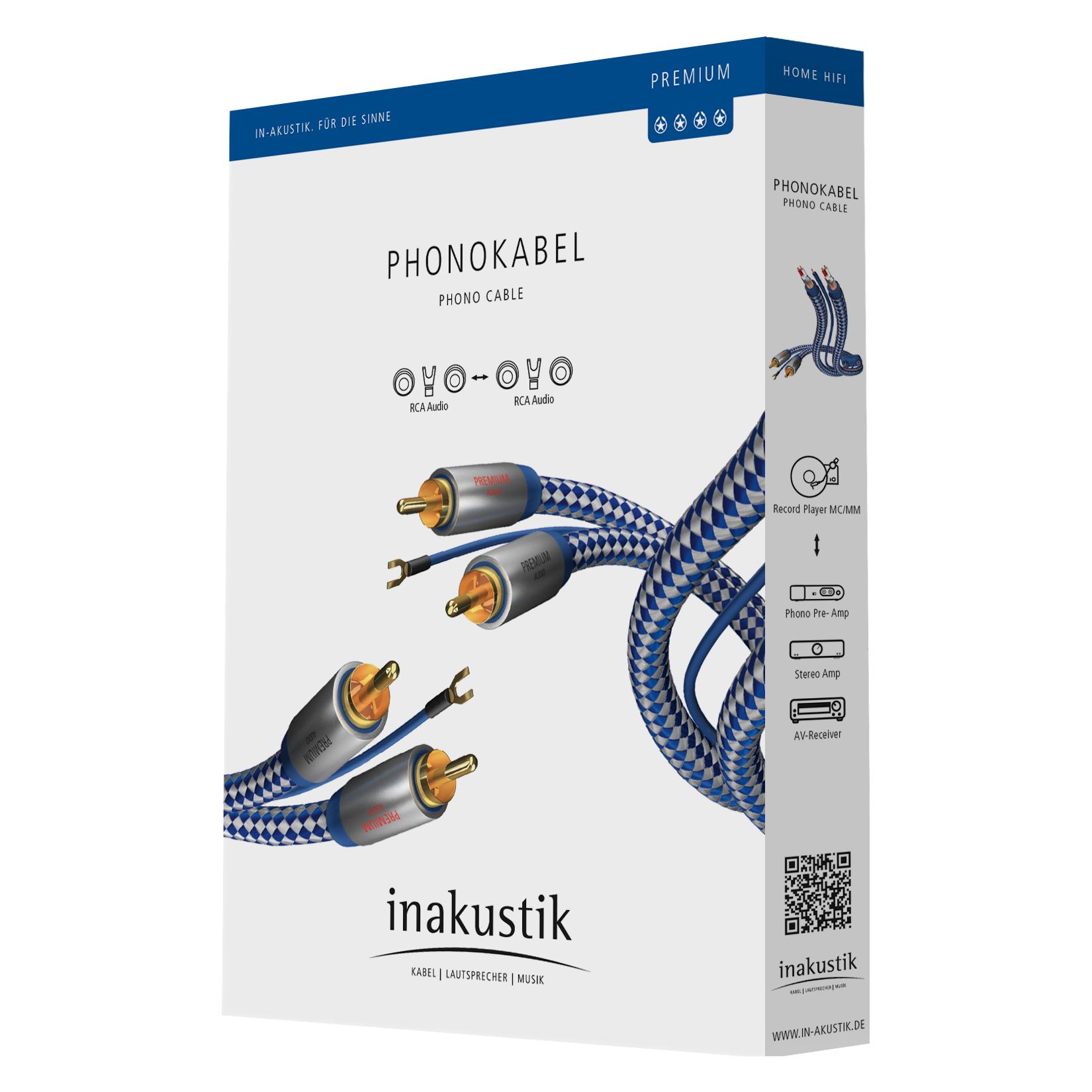 Inakustik Premium Phonokabel (1.50 m, Cinch Kabel) (00405115)