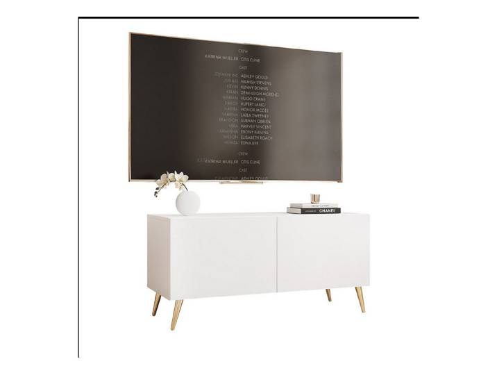 yourhouse24 Lowboard TV ANGEL 100 auf schlanken Füßen mit LED – Modern